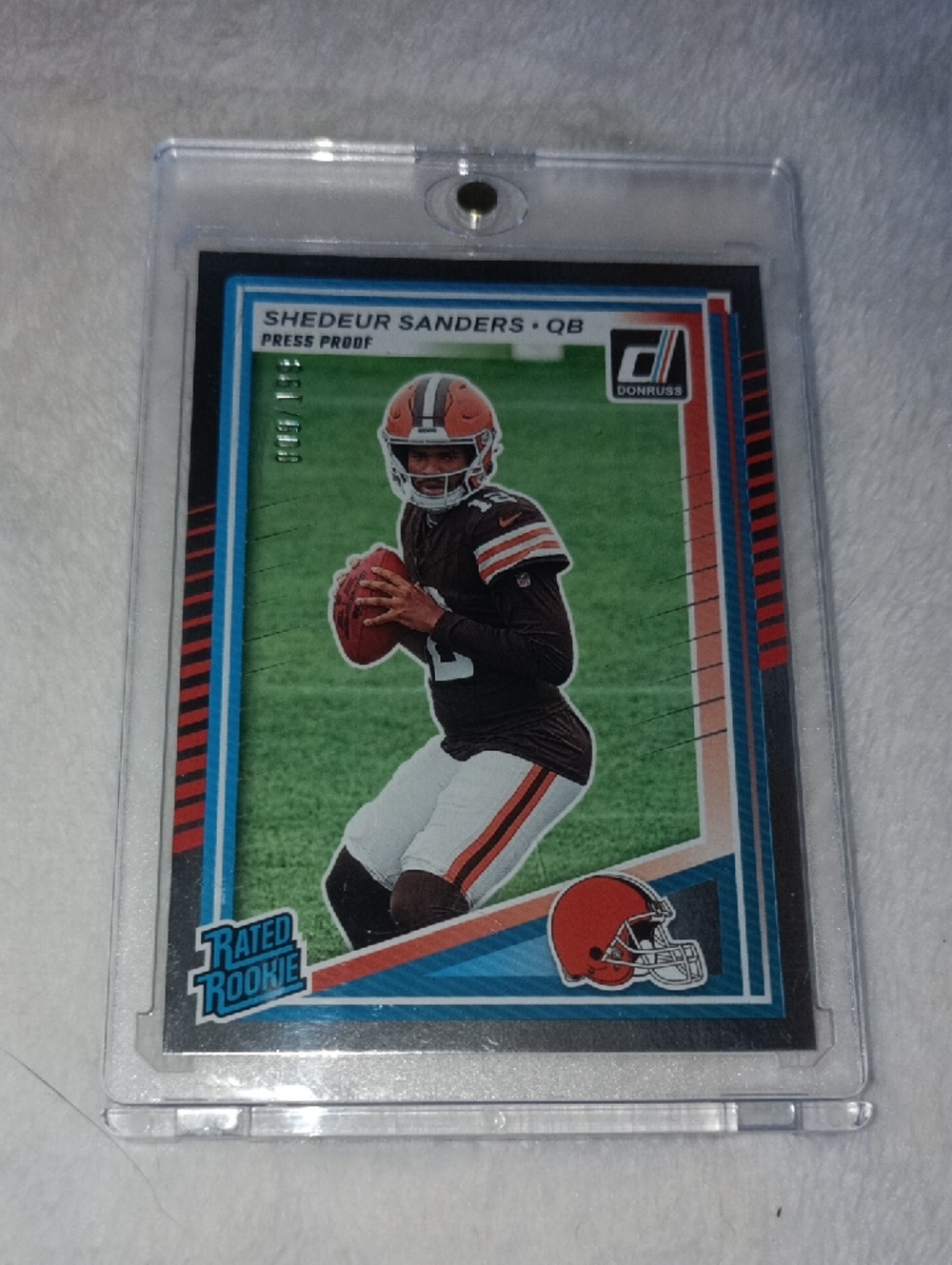 Donruss Shedeur Sanders Rated Rookie Football Card - Brown & Orange /199.